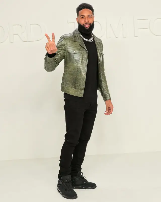 Odell Beckham Jr outfit in Tom Ford, Amiri, and Jordan, 2020