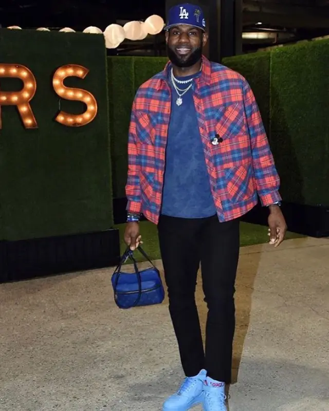 LeBron James outfit in Gucci, Just Don, and Disney, 2020
