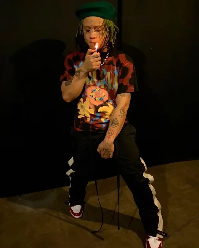 Trippie Redd outfit in Fear of God and Nike, 2020