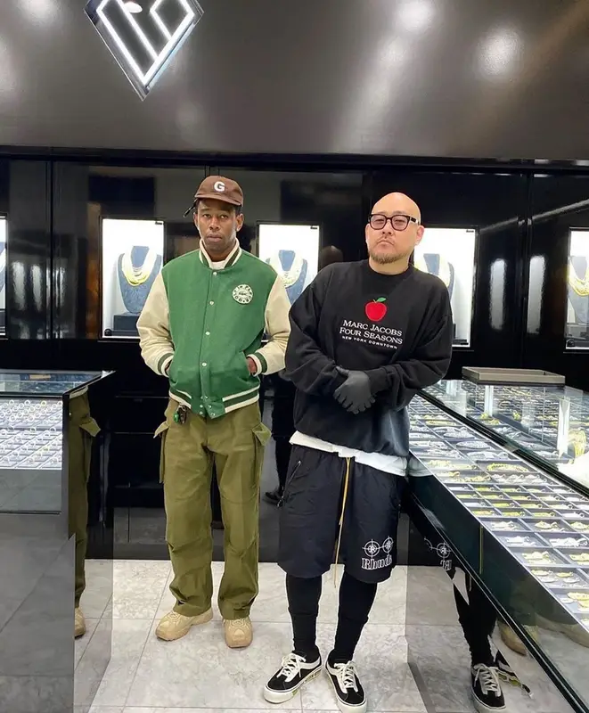 Tyler, The Creator outfit in Lacoste, Supreme, and Golf Wang, 2020