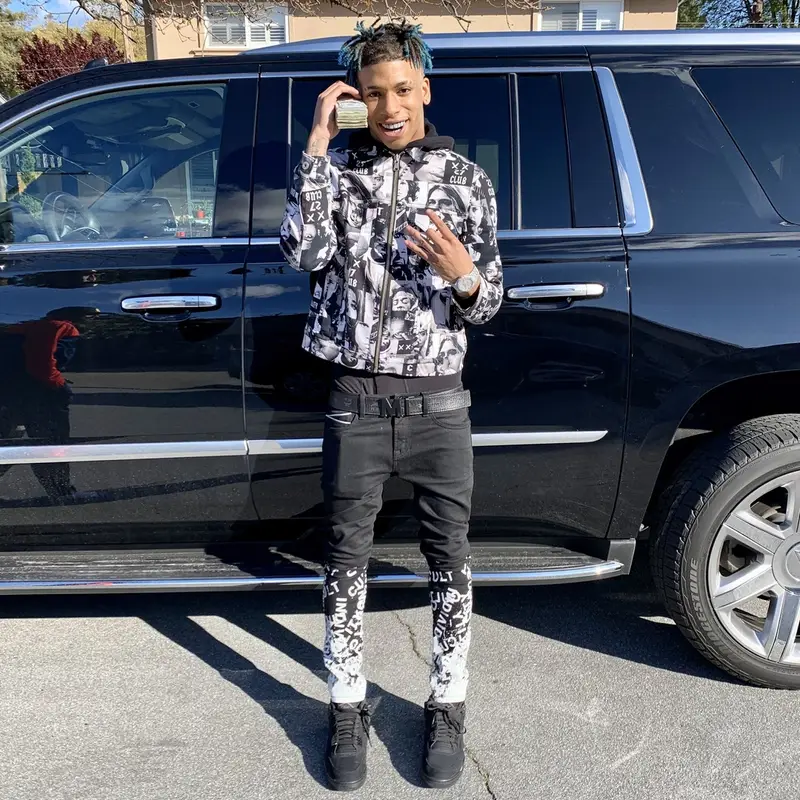 NLE Choppa outfit in Cult of Individuality, MCM, and Jordan, 2020
