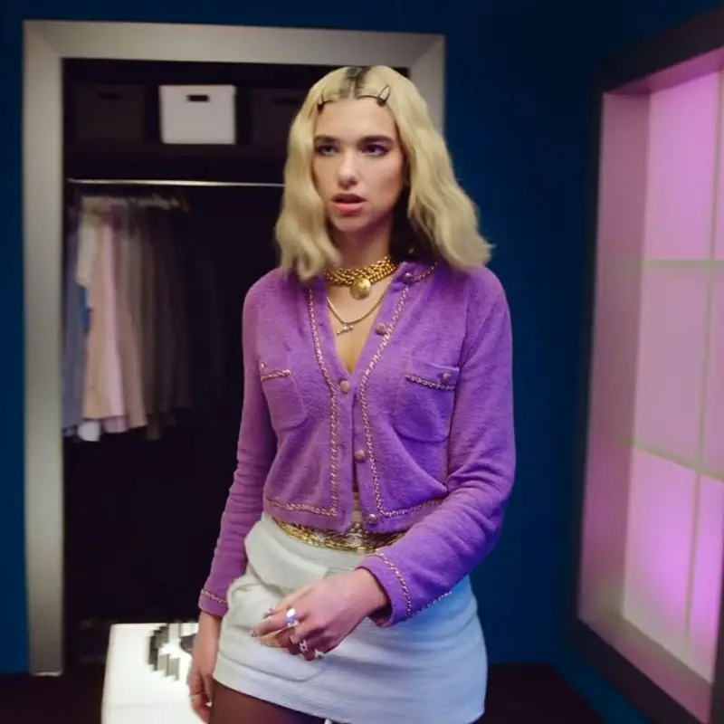 Dua Lipa outfit in Chanel, 2020
