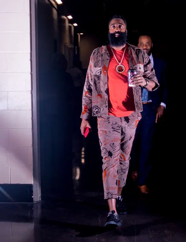 James Harden outfit in Carne Bollente and Chanel, 2020