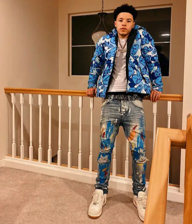 Lil Mosey outfit in Royal Surge, MacKeen USA, and Dior, 2020