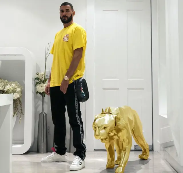 Karim Benzema outfit in Carhartt, Off-White, and Givenchy, 2020