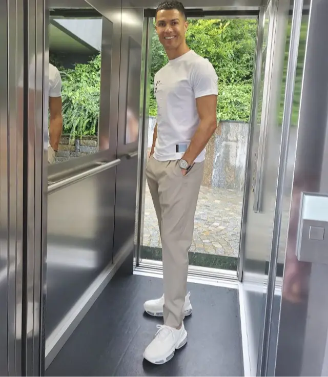 Cristiano Ronaldo outfit in Prada, 2020