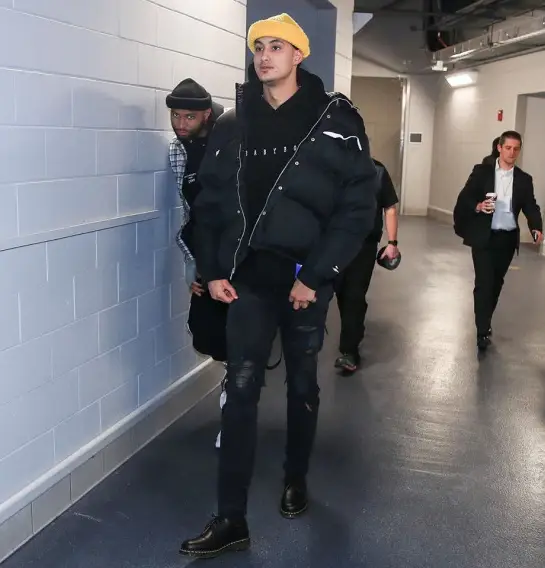 Kyle Kuzma outfit in Puma, South Central Hills, and Ader, 2020