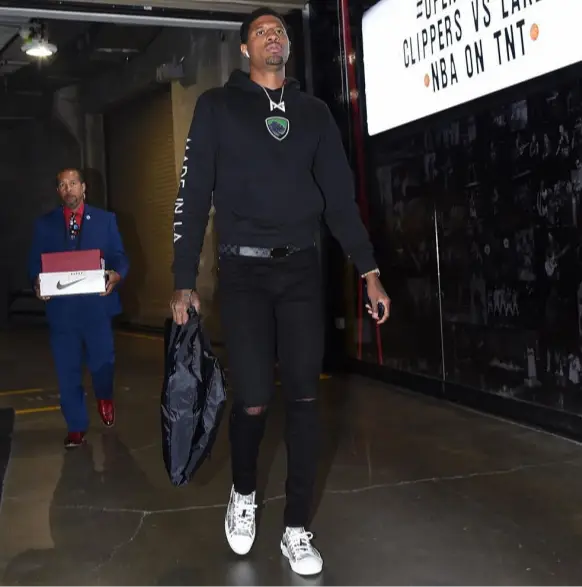 Paul George outfit in Endemic, Amiri, and Louis Vuitton, 2020