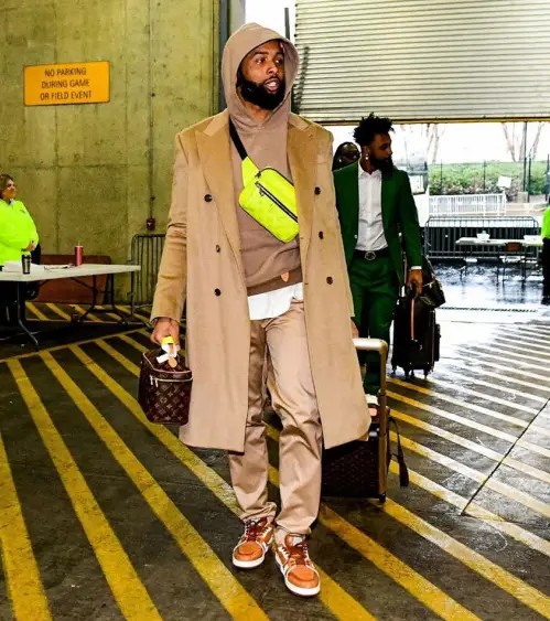 Odell Beckham Jr outfit in Louis Vuitton, 2020
