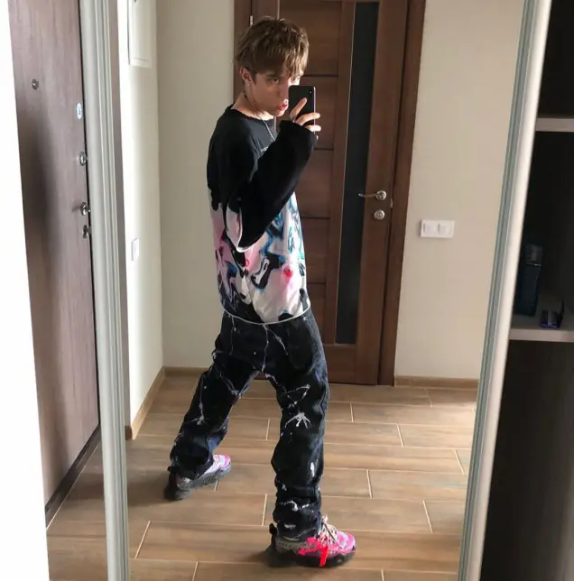 Lil Morty outfit in Misbhv and Off-White, 2020