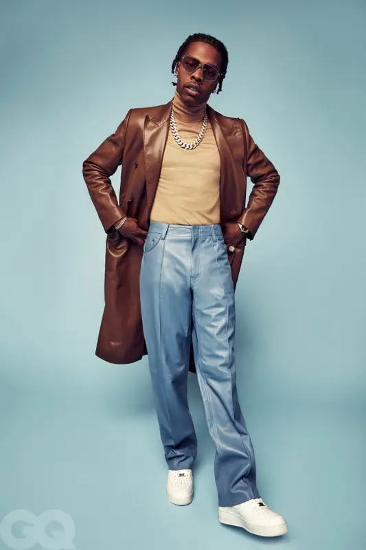 Lil Baby outfit in Dolce & Gabbana, Off-White, and Jacques Marie Mage, 2020