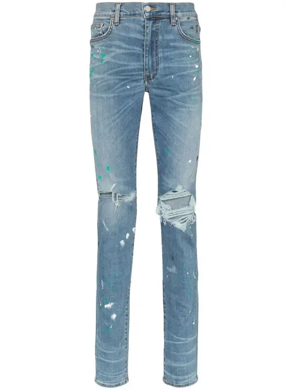 Amiri Paint Splatter Slim-Fit Jeans 