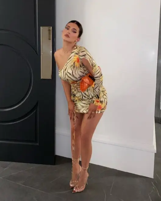 Kylie Jenner outfit in Kim Shui, Dior, and Gianvito Rossi, 2020
