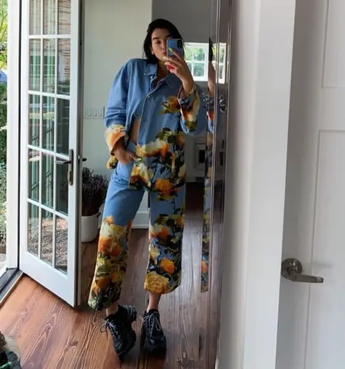 Dua Lipa outfit in MSGM and Prada, 2020