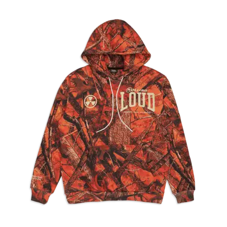 Rolling Loud Merch RL Open The Pit Orange Hunter Camo Hoodie $85