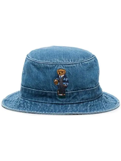 polo denim bucket hat