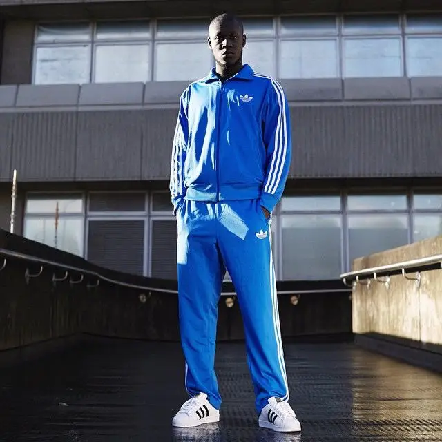 Stormzy outfit in Adidas, 2017