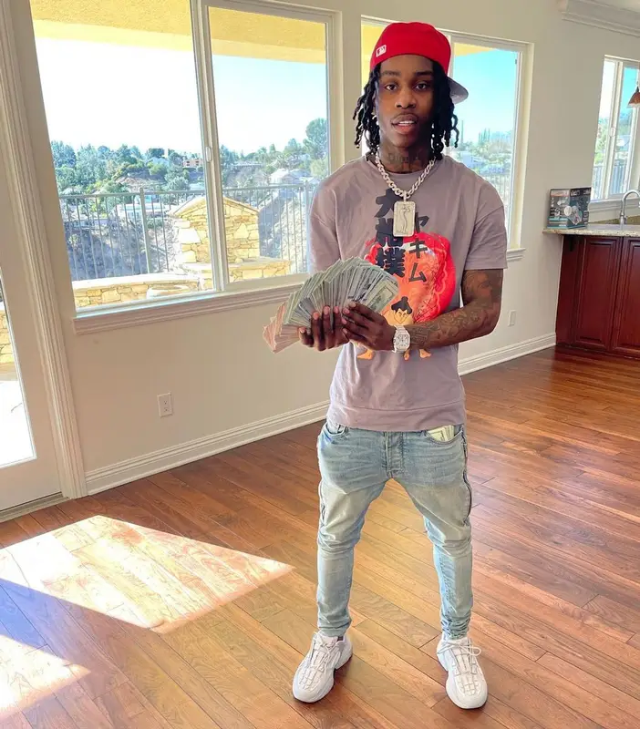 Polo G outfit in Yekim, Amiri, and New Era, 2020