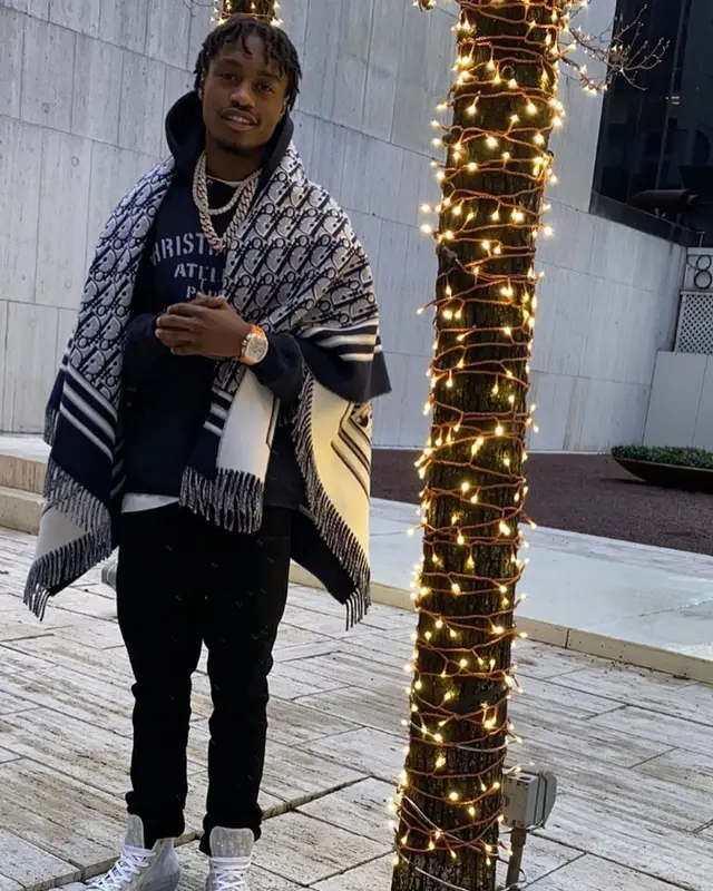 Lil Tjay outfit in Dior, 2020