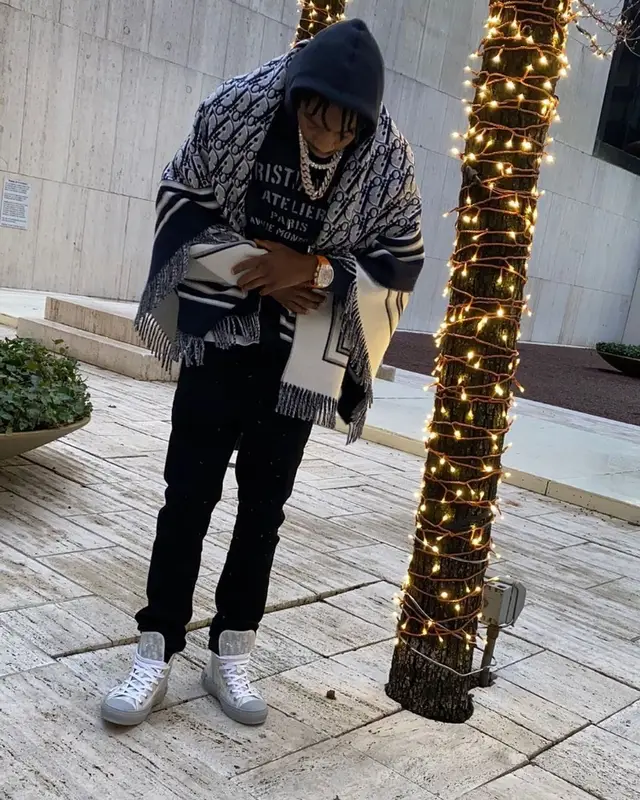 Lil Tjay outfit in Dior, 2020