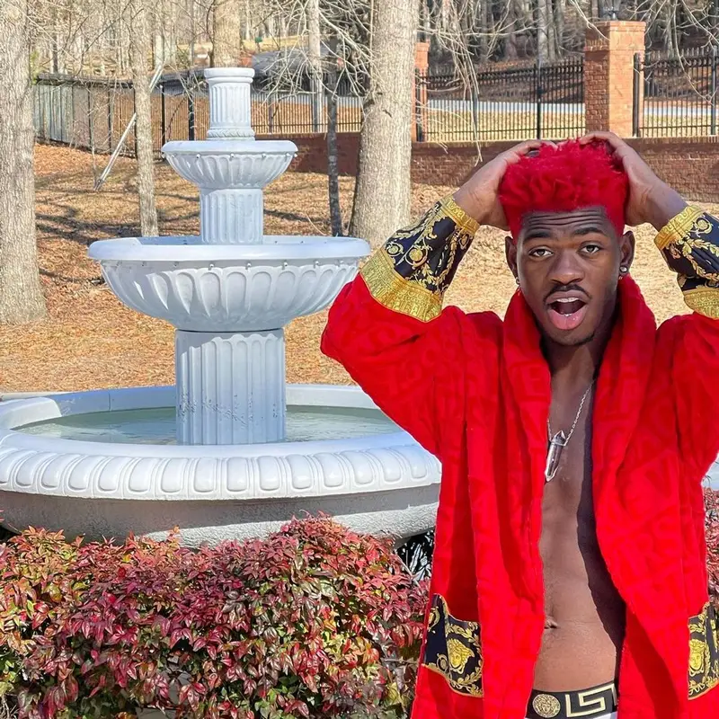 Lil Nas X outfit in Versace, 2020