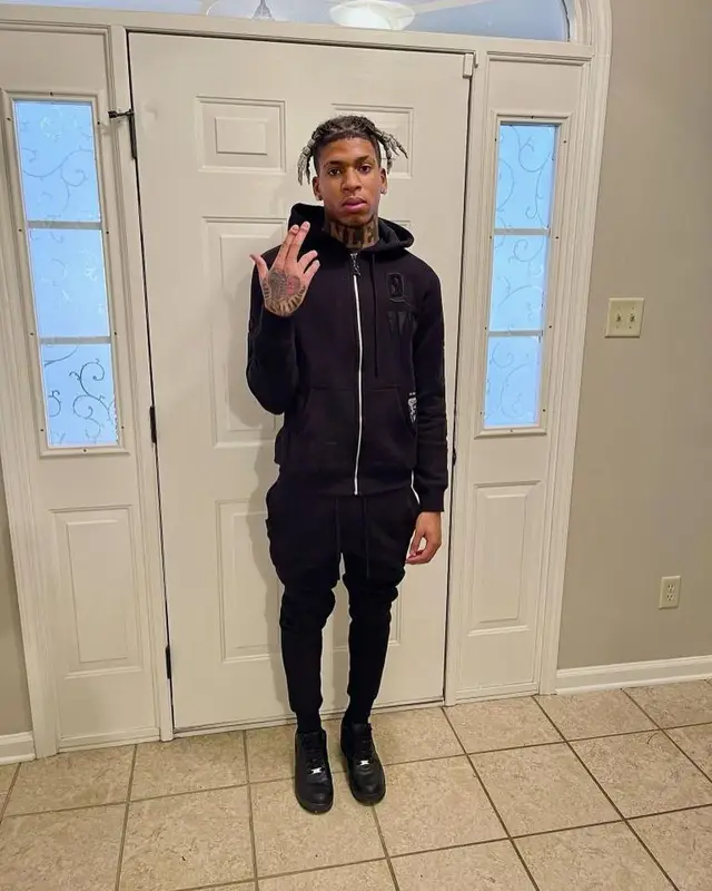 NLE Choppa outfit in Dreamland and Nike, 2020