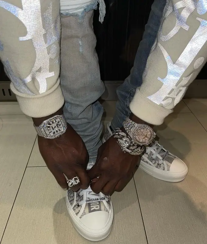 Jackboy outfit in Dior and Amiri, 2020