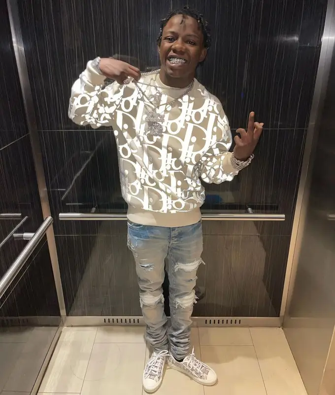Jackboy outfit in Dior and Amiri, 2020