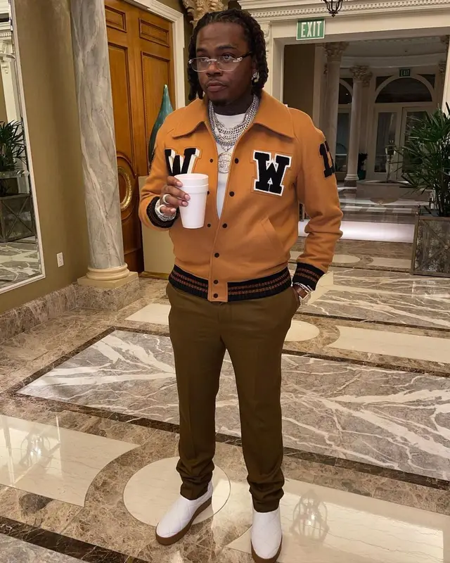Gunna outfit in Off-White, Bottega Veneta, and Cartier, 2020