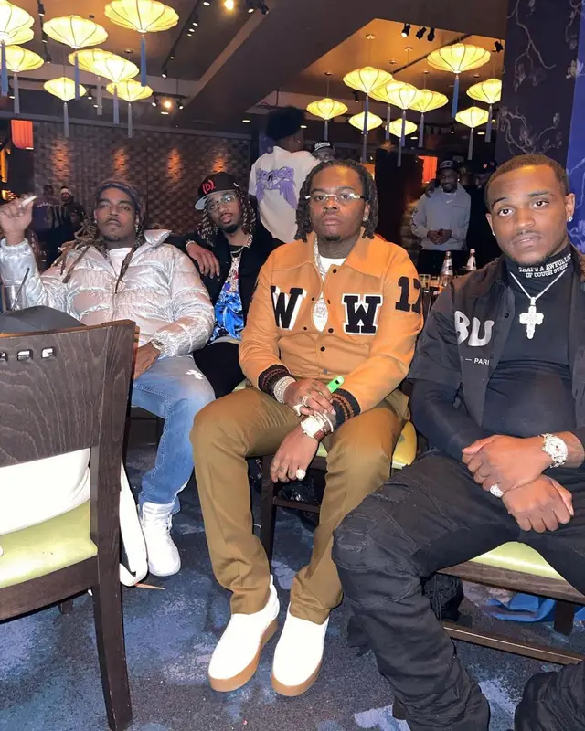 Gunna outfit in Off-White, Bottega Veneta, and Cartier, 2020