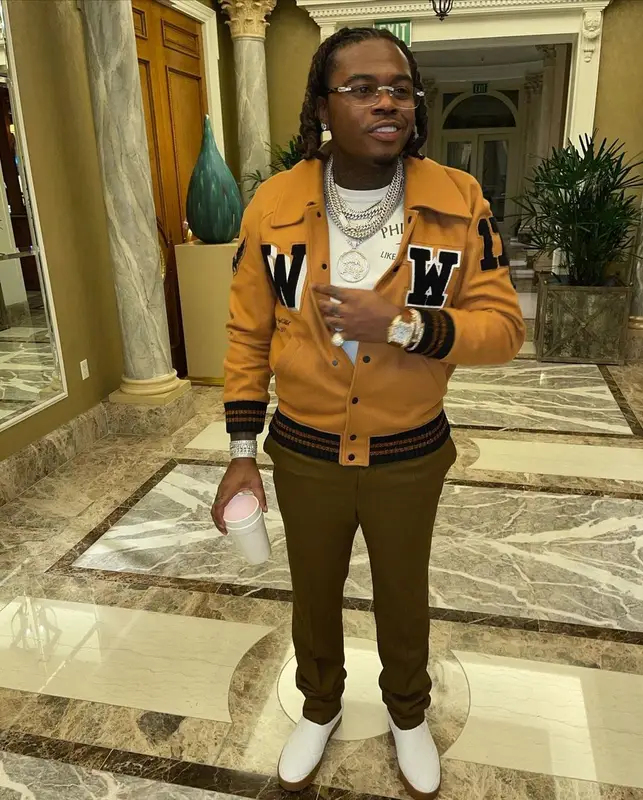 Gunna outfit in Off-White, Bottega Veneta, and Cartier, 2020