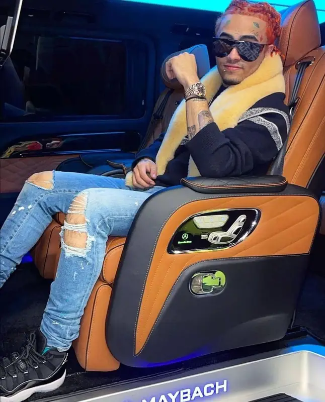 Lil Pump outfit in Dior, Jordan, and Fendi, 2020
