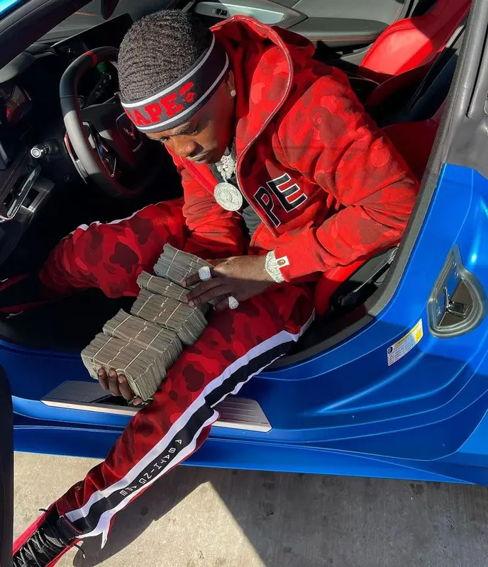 Bankroll Freddie outfit in Jordan and Bape, 2020