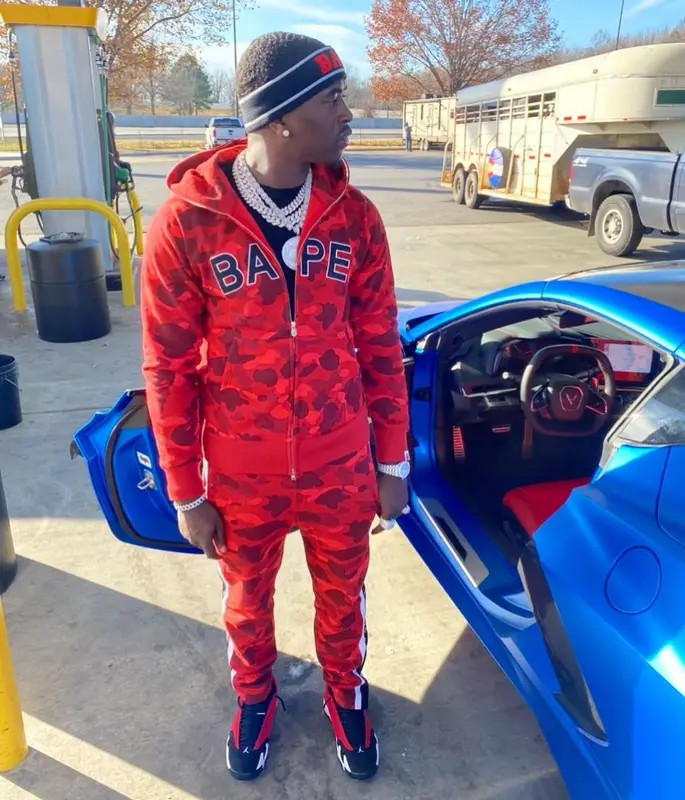 Bankroll Freddie outfit in Jordan and Bape, 2020