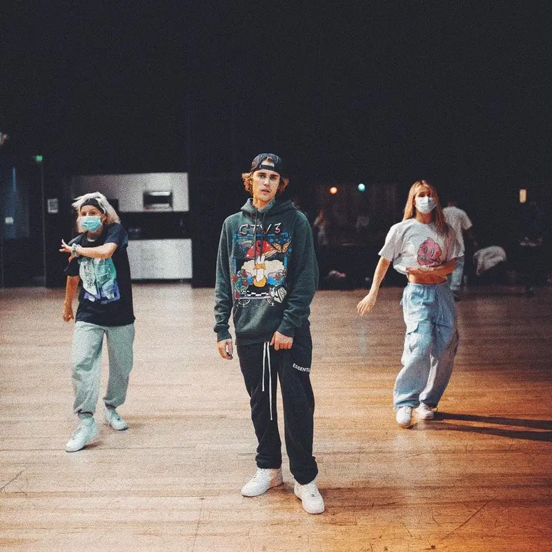 Justin Bieber outfit in Online Ceramics, Fear of God, and Jaden Smith Merch, 2020