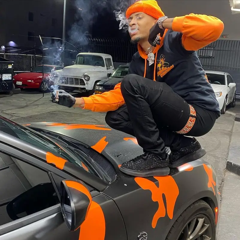 Comethazine outfit in Amiri, Alexander McQueen, and B.B. Simon, 2020