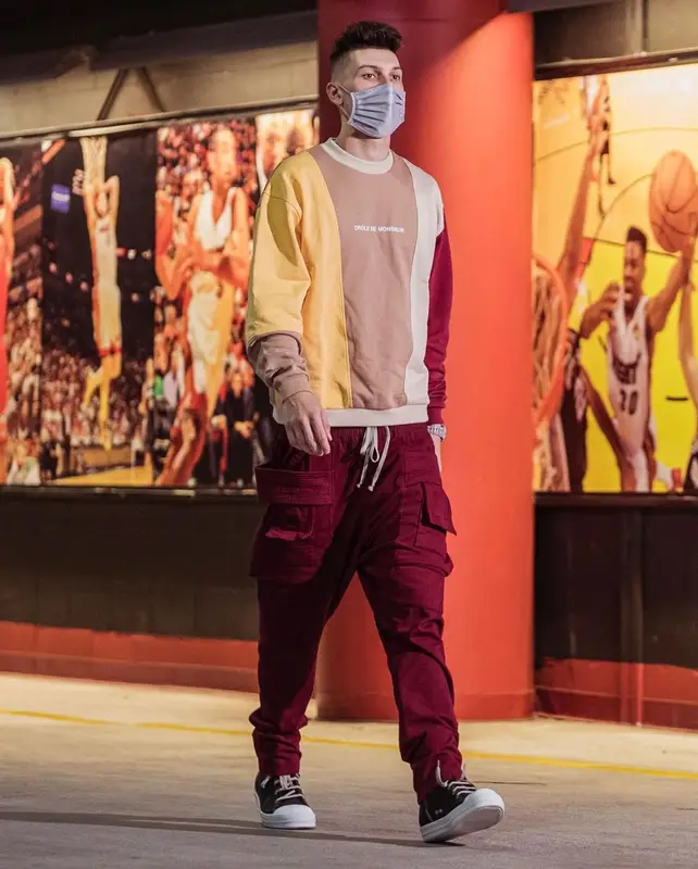 Tyler Herro outfit in Drole De Monsieur and Rick Owens, 2020
