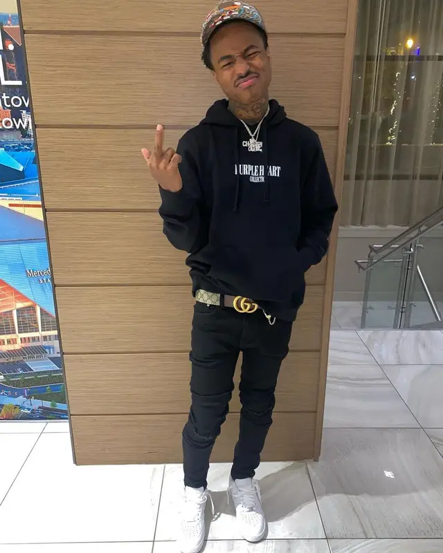 Popp Hunna outfit in Nike and Gucci, 2020