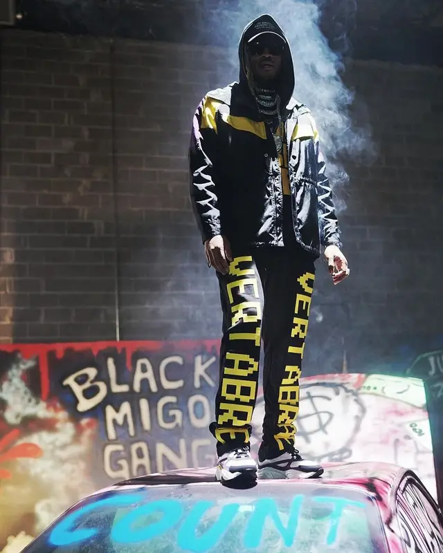 Future outfit in Givenchy, Vertabrae, and Dior, 2020