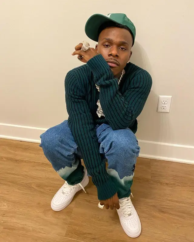 DaBaby outfit in Off-White and Nike, 2021