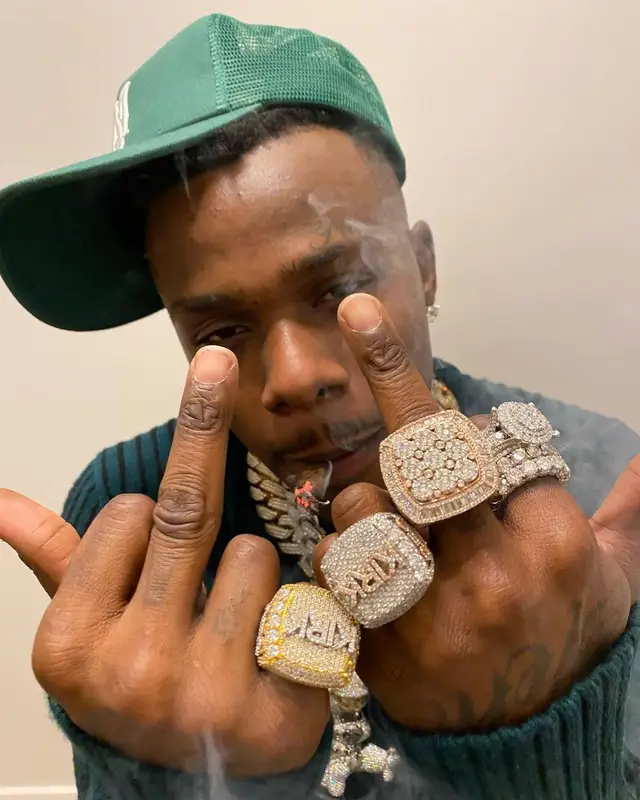 DaBaby outfit in Off-White and Nike, 2021