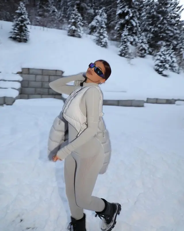 Kylie Jenner outfit in Moncler, Dior, and Alyx, 2020