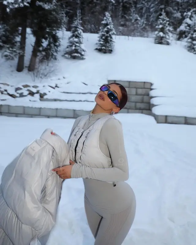 Kylie Jenner outfit in Moncler, Dior, and Alyx, 2020