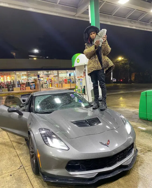 Lil Gnar outfit in Khrisjoy, Rick Owens, and Givenchy, 2021