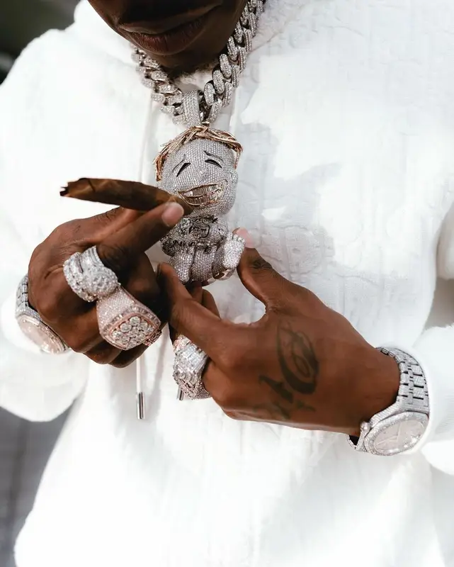 DaBaby outfit in Dior, Yeezy, and Amiri, 2021
