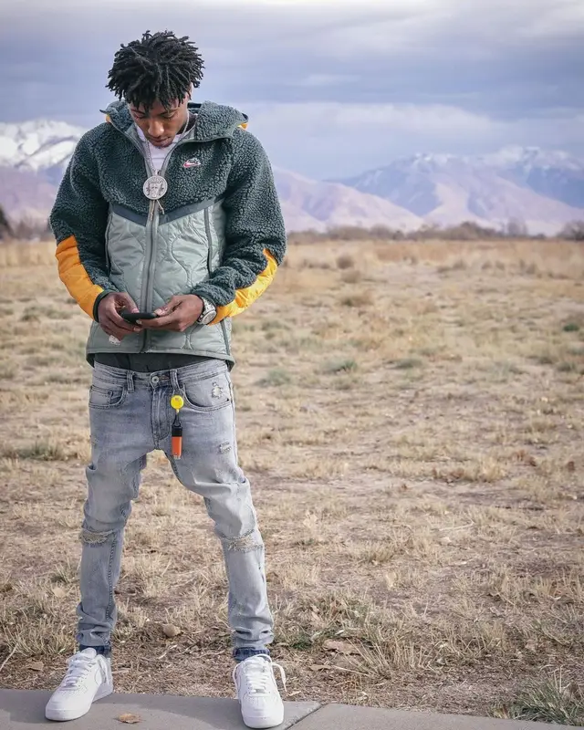 NBA YoungBoy outfit in Nike and Serenede, 2021