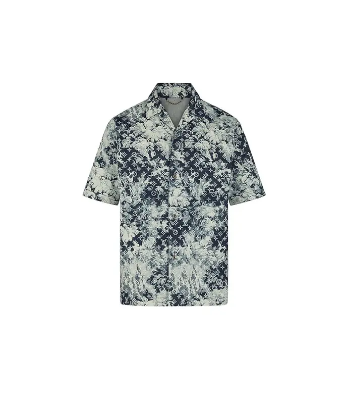 Louis Vuitton Hawaiian Tapestry Monogram Print Blue Shirt