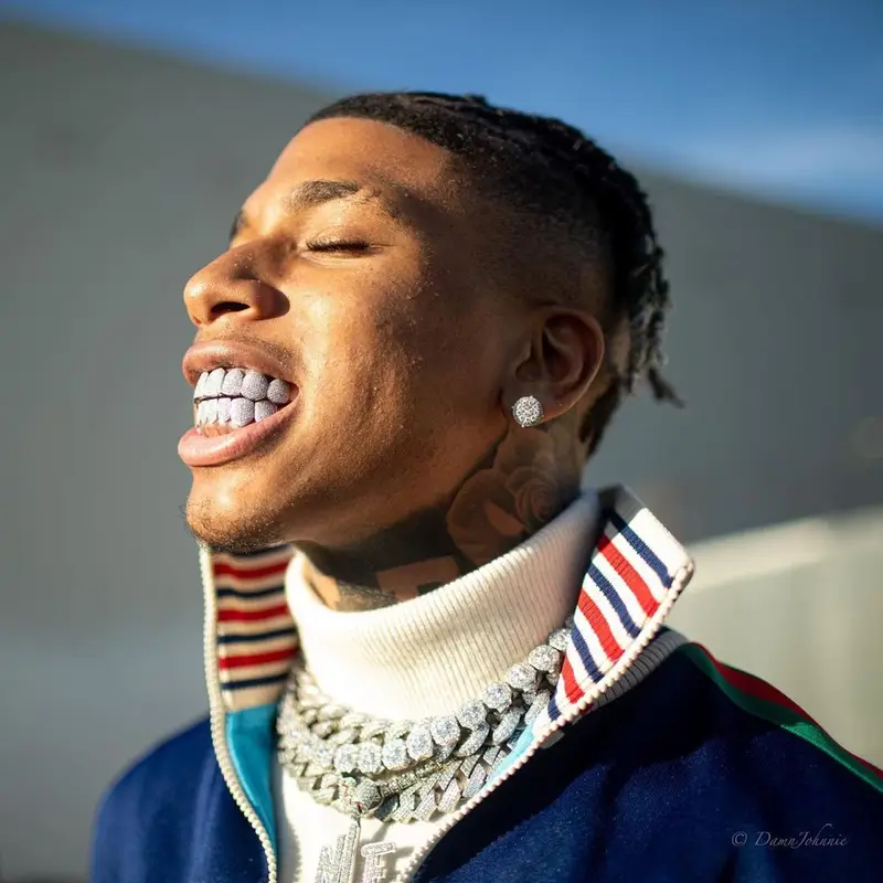 NLE Choppa outfit in Gucci, 2021