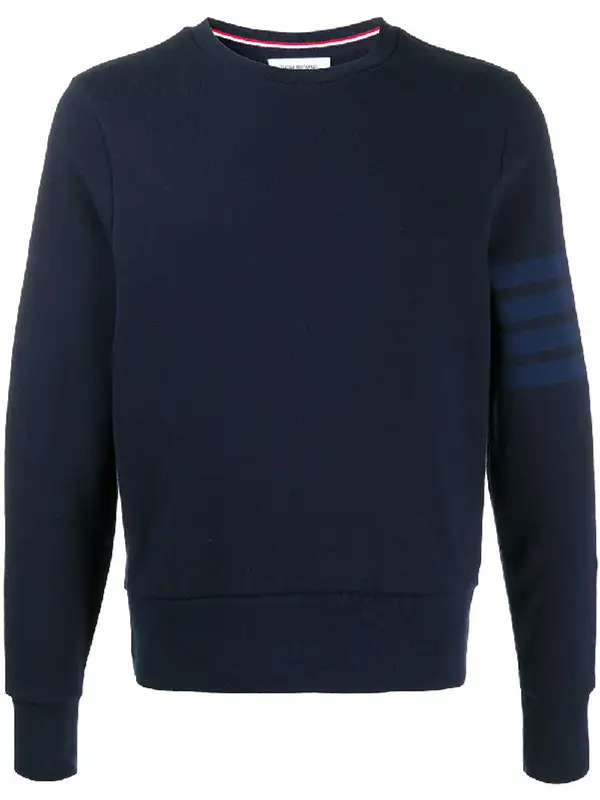 Thom Browne Relaxed Fit Blue Sweatshirt $580