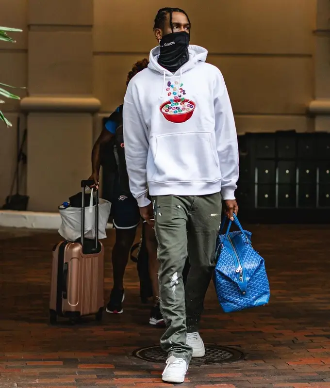 Shai outfit in Nike, Goyard, and Off-White, 2021